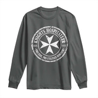 Knights Hospitaller Long Sleeve Shirt Pro Fide Pro Utilitate Hominum est 1113 Maltese Catholic Christian
