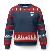 Teutonic Order Flag Cross Gott Mit Uns Ugly Christmas Sweater Knight Insignia Arms Shield
