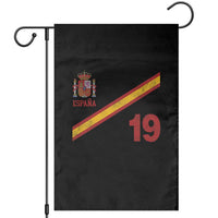 Espana Spain Football Garden Flag Spanish Flag Stripes Number 19 Athletic Soccer National Pride