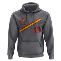Espana Spain Football Hoodie Spanish Flag Stripes Number 19 Athletic Soccer National Pride