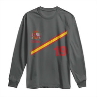 Espana Spain Football Long Sleeve Shirt Spanish Flag Stripes Number 19 Athletic Soccer National Pride