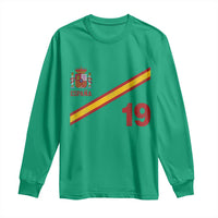 Espana Spain Football Long Sleeve Shirt Spanish Flag Stripes Number 19 Athletic Soccer National Pride