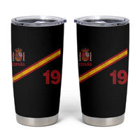 Espana Spain Football Tumbler Cup Spanish Flag Stripes Number 19 Athletic Soccer National Pride