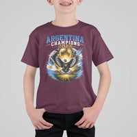 Argentina Champions 2026 T Shirt For Kid Proud Argentinian Football Fan