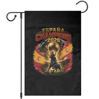 Espana Champions 2026 Garden Flag Spain Football Fan Spanish Bull Graphic