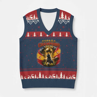 Espana Champions 2026 V-Neck Knit Sweater Vest Spain Football Fan Spanish Bull Graphic
