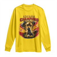 Espana Champions 2026 Long Sleeve Shirt Spain Football Fan Spanish Bull Graphic