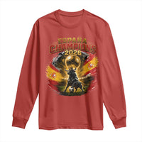 Espana Champions 2026 Long Sleeve Shirt Spain Football Fan Spanish Bull Graphic