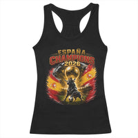 Espana Champions 2026 Racerback Tank Top Spain Football Fan Spanish Bull Graphic