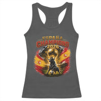 Espana Champions 2026 Racerback Tank Top Spain Football Fan Spanish Bull Graphic