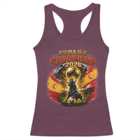 Espana Champions 2026 Racerback Tank Top Spain Football Fan Spanish Bull Graphic