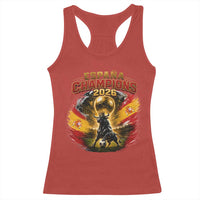 Espana Champions 2026 Racerback Tank Top Spain Football Fan Spanish Bull Graphic