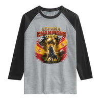 Espana Champions 2026 Raglan Shirt Spain Football Fan Spanish Bull Graphic