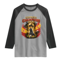 Espana Champions 2026 Raglan Shirt Spain Football Fan Spanish Bull Graphic