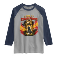 Espana Champions 2026 Raglan Shirt Spain Football Fan Spanish Bull Graphic