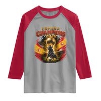 Espana Champions 2026 Raglan Shirt Spain Football Fan Spanish Bull Graphic