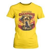 Espana Champions 2026 T Shirt For Women Spain Football Fan Spanish Bull Graphic