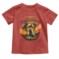 Espana Champions 2026 Toddler T Shirt Spain Football Fan Spanish Bull Graphic