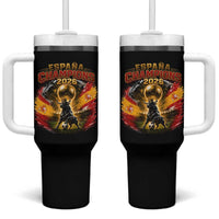 Espana Champions 2026 Tumbler With Handle Spain Football Fan Spanish Bull Graphic