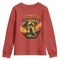 Espana Champions 2026 Youth Sweatshirt Spain Football Fan Spanish Bull Graphic