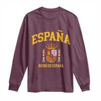 Spain Reino De Espana Long Sleeve Shirt Vintage Spanish Flag Coat of Arms