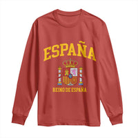 Spain Reino De Espana Long Sleeve Shirt Vintage Spanish Flag Coat of Arms