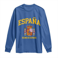 Spain Reino De Espana Long Sleeve Shirt Vintage Spanish Flag Coat of Arms