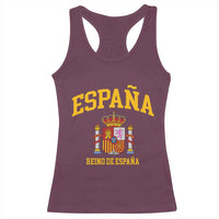 Spain Reino De Espana Racerback Tank Top Vintage Spanish Flag Coat of Arms