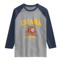 Spain Reino De Espana Raglan Shirt Vintage Spanish Flag Coat of Arms