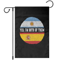 Spanish Argentinian Roots Garden Flag Yes I'm Both Of Them Vintage Spain Argentina Half Flag