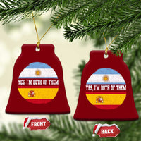 Spanish Argentinian Roots Ceramic Ornament Yes I'm Both Of Them Vintage Spain Argentina Half Flag