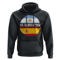 Spanish Argentinian Roots Hoodie Yes I'm Both Of Them Vintage Spain Argentina Half Flag