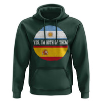 Spanish Argentinian Roots Hoodie Yes I'm Both Of Them Vintage Spain Argentina Half Flag