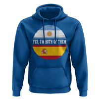 Spanish Argentinian Roots Hoodie Yes I'm Both Of Them Vintage Spain Argentina Half Flag