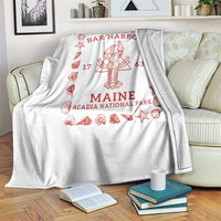 Bar Harbor Maine Lobster Acadia National Park 1763 Throw Blanket