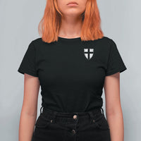 Teutonic Order Flag Cross Knight Insignia Arms Shield T Shirt For Women