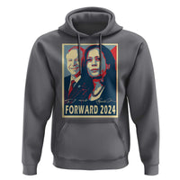 Harris Walz Hoodie Forward 2024 Not Going Back Signature Portraits - Wonder Print Shop
