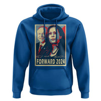 Harris Walz Hoodie Forward 2024 Not Going Back Signature Portraits - Wonder Print Shop