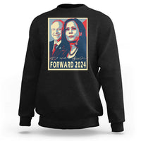 Harris Walz Sweatshirt Forward 2024 Not Going Back Signature Portraits - Wonder Print Shop