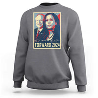 Harris Walz Sweatshirt Forward 2024 Not Going Back Signature Portraits - Wonder Print Shop