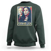 Harris Walz Sweatshirt Forward 2024 Not Going Back Signature Portraits - Wonder Print Shop
