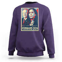 Harris Walz Sweatshirt Forward 2024 Not Going Back Signature Portraits - Wonder Print Shop