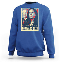 Harris Walz Sweatshirt Forward 2024 Not Going Back Signature Portraits - Wonder Print Shop