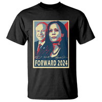 Harris Walz T Shirt Forward 2024 Not Going Back Signature Portraits - Wonder Print Shop