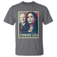 Harris Walz T Shirt Forward 2024 Not Going Back Signature Portraits - Wonder Print Shop