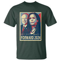 Harris Walz T Shirt Forward 2024 Not Going Back Signature Portraits - Wonder Print Shop