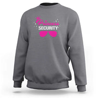 Halloween Dad Mom Sweatshirt Princess Security Pink Glasses Crown Star - Wonder Print Shop