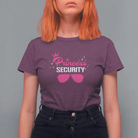 Halloween Dad Mom T Shirt For Women Princess Security Pink Glasses Crown Star - Wonder Print Shop