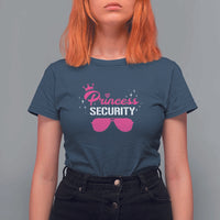 Halloween Dad Mom T Shirt For Women Princess Security Pink Glasses Crown Star - Wonder Print Shop
