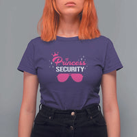 Halloween Dad Mom T Shirt For Women Princess Security Pink Glasses Crown Star - Wonder Print Shop